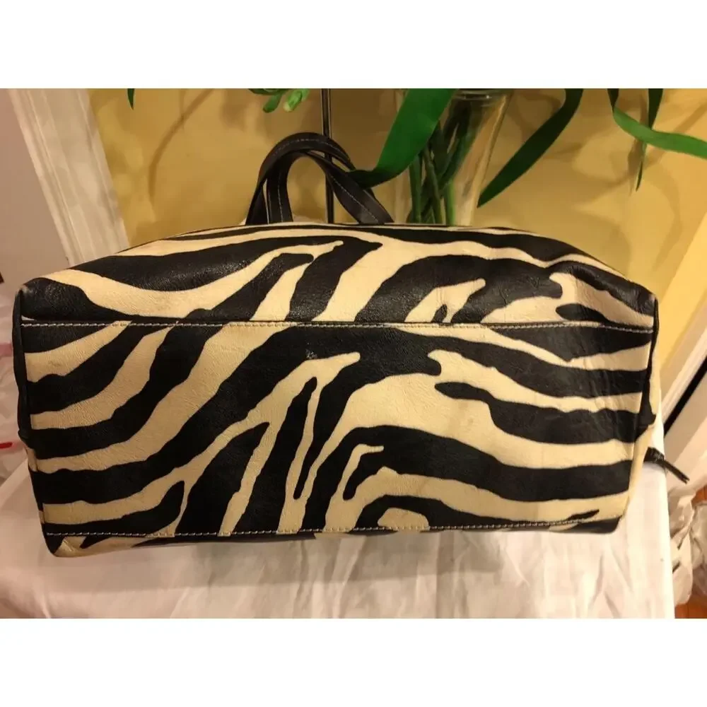 Dooney and Bourke ZEBRA CHIARA DRAWSTRING TOTE BAG PURSE (500